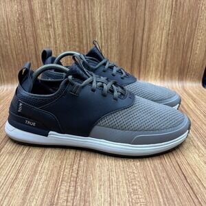 True Linkswear Lux Hybrid Golf Shoes Navy Grey Mens 10.5 Spikeless Wanderlux